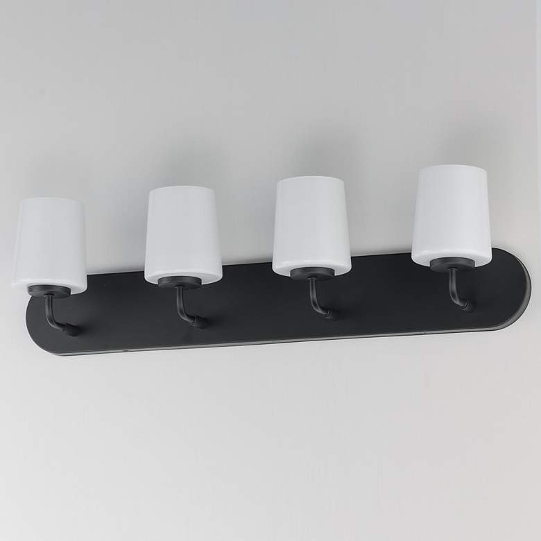 Image 4 Maxim Durham 30" Wide Black 4-Light Strip Bath Vanity more views