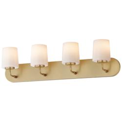 Maxim Durham 30" Wide Natural Aged Brass 4-Light Strip Bath Vanity