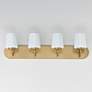 2_Maxim Durham 30" Wide Natural Aged Brass 4-Light Strip Bath Vanity more views