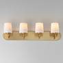 3_Maxim Durham 30" Wide Natural Aged Brass 4-Light Strip Bath Vanity more views