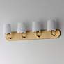 4_Maxim Durham 30" Wide Natural Aged Brass 4-Light Strip Bath Vanity more views