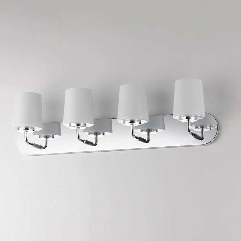 Image 4 Maxim Durham 30" Wide Polished Chrome 4-Light Strip Bath Vanity more views