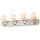 Maxim Durham 30" Wide Satin Nickel 4-Light Strip Bath Vanity