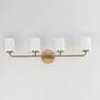 2_Maxim Durham 32 1/2"W Natural Aged Brass 4-Light Bath Light more views