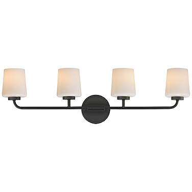 Maxim Durham 32 1/2" Wide Black 4-Light Bath Vanity