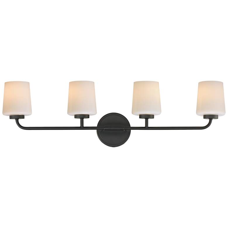 Image 1 Maxim Durham 32 1/2" Wide Black 4-Light Bath Vanity