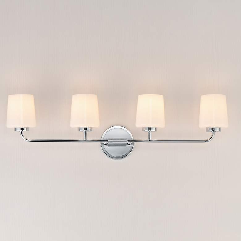Image 3 Maxim Durham 32 1/2" Wide Polished Chrome 4-Light Bath Vanity more views