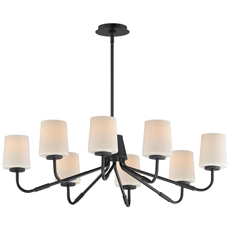 Image 1 Maxim Durham 34" Wide Black 8-Light Chandelier