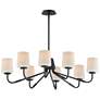 1_Maxim Durham 34" Wide Black 8-Light Chandelier