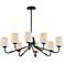 Maxim Durham 34" Wide Black 8-Light Chandelier