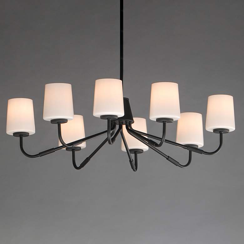 Image 3 Maxim Durham 34" Wide Black 8-Light Chandelier more views