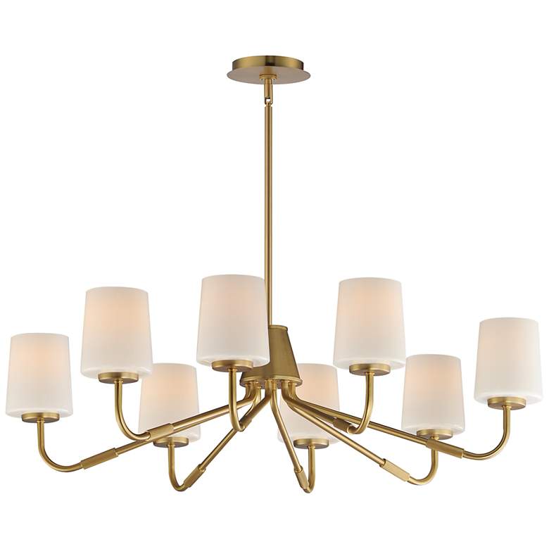 Image 1 Maxim Durham 34" Wide Natural Aged Brass 8-Light Chandelier