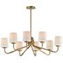 1_Maxim Durham 34" Wide Natural Aged Brass 8-Light Chandelier