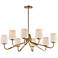 Maxim Durham 34" Wide Natural Aged Brass 8-Light Chandelier
