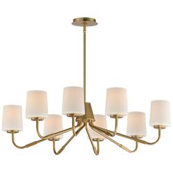 Maxim Durham 34" Wide Natural Aged Brass 8-Light Chandelier