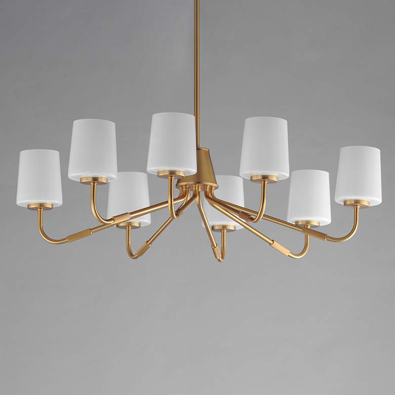 Image 2 Maxim Durham 34" Wide Natural Aged Brass 8-Light Chandelier more views