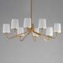 2_Maxim Durham 34" Wide Natural Aged Brass 8-Light Chandelier more views