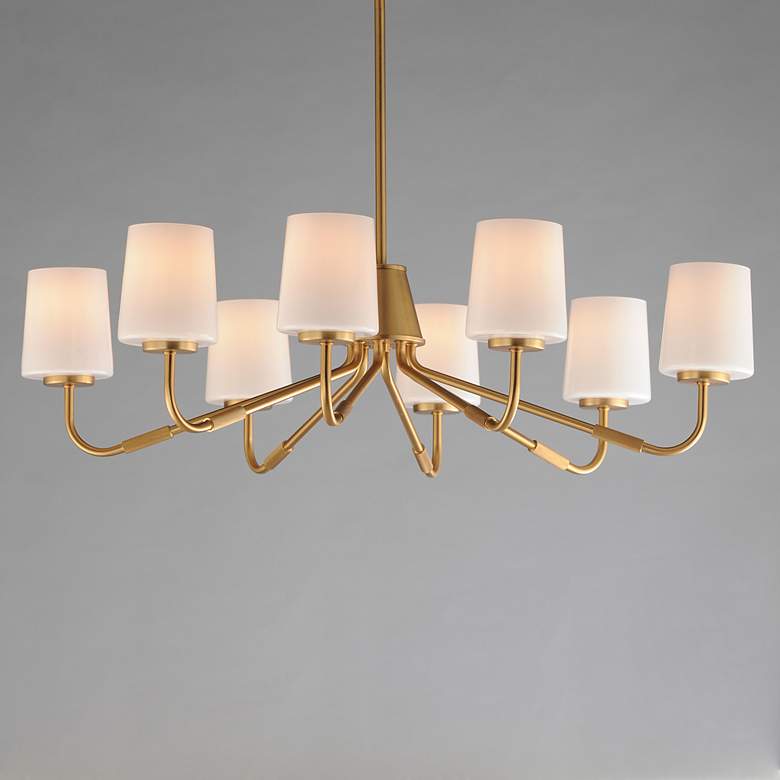 Image 3 Maxim Durham 34" Wide Natural Aged Brass 8-Light Chandelier more views