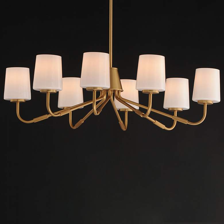 Image 4 Maxim Durham 34" Wide Natural Aged Brass 8-Light Chandelier more views