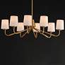 4_Maxim Durham 34" Wide Natural Aged Brass 8-Light Chandelier more views
