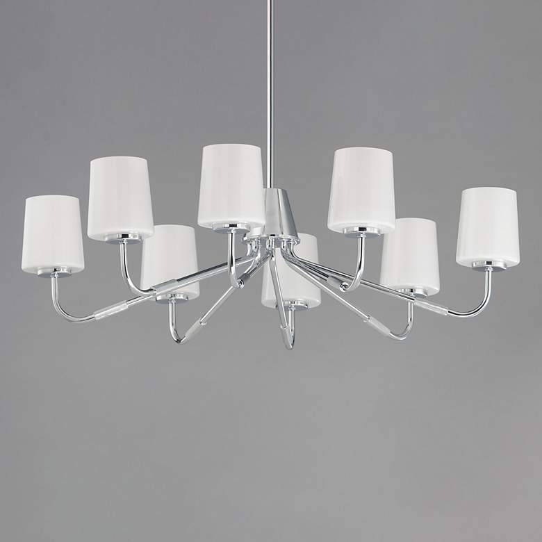 Image 2 Maxim Durham 34" Wide Polished Chrome 8-Light Chandelier more views