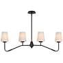 1_Maxim Durham 38 1/2" Black 4-Light Linear Chandelier