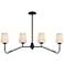 Maxim Durham 38 1/2" Black 4-Light Linear Chandelier