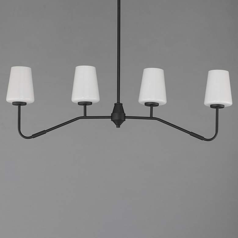 Image 2 Maxim Durham 38 1/2" Black 4-Light Linear Chandelier more views