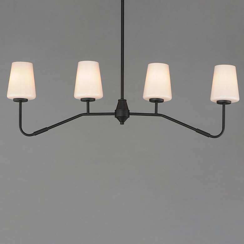 Image 3 Maxim Durham 38 1/2" Black 4-Light Linear Chandelier more views