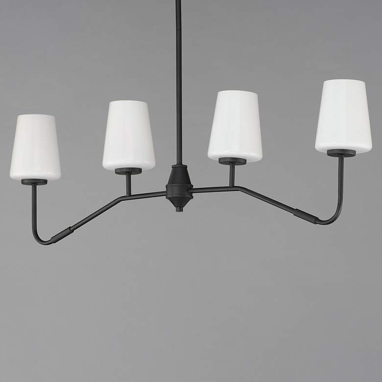 Image 4 Maxim Durham 38 1/2" Black 4-Light Linear Chandelier more views