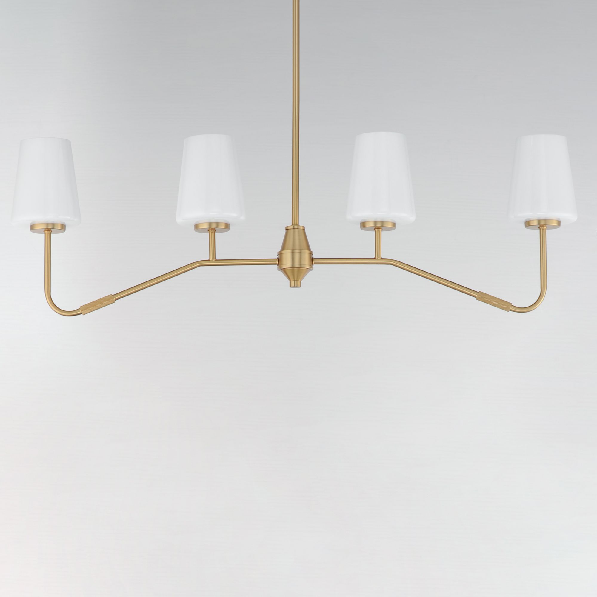 Image 2 Maxim Durham 38 1/2" Natural Aged Brass 4-Light Linear Chandelier more views