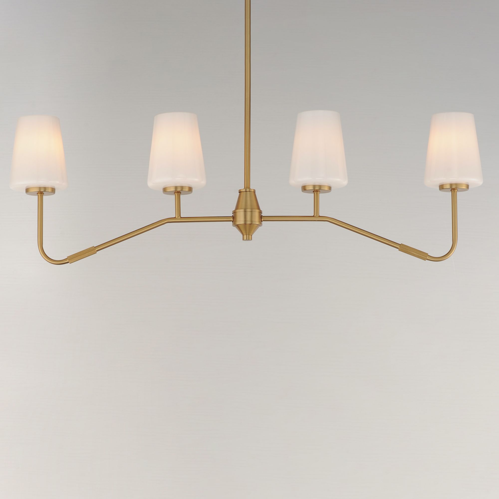Image 3 Maxim Durham 38 1/2" Natural Aged Brass 4-Light Linear Chandelier more views
