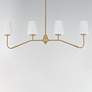 2_Maxim Durham 38 1/2" Natural Aged Brass 4-Light Linear Chandelier more views
