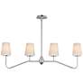 1_Maxim Durham 38 1/2" Polished Chrome 4-Light Linear Chandelier