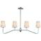 Maxim Durham 38 1/2" Polished Chrome 4-Light Linear Chandelier