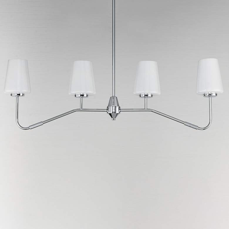 Image 2 Maxim Durham 38 1/2" Polished Chrome 4-Light Linear Chandelier more views