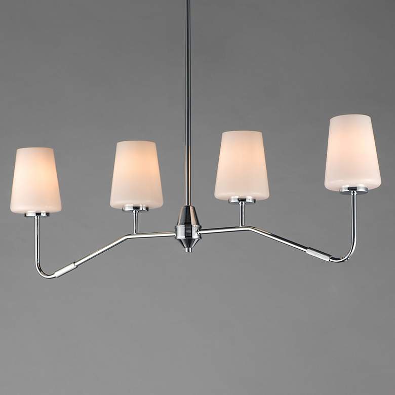Image 3 Maxim Durham 38 1/2" Polished Chrome 4-Light Linear Chandelier more views