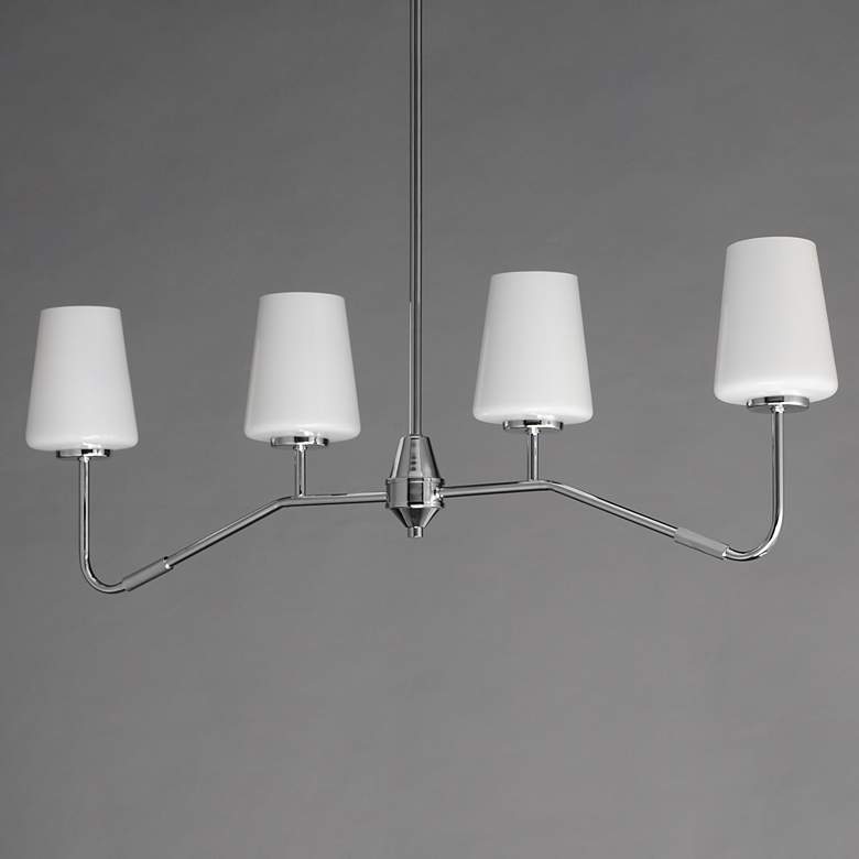 Image 4 Maxim Durham 38 1/2" Polished Chrome 4-Light Linear Chandelier more views