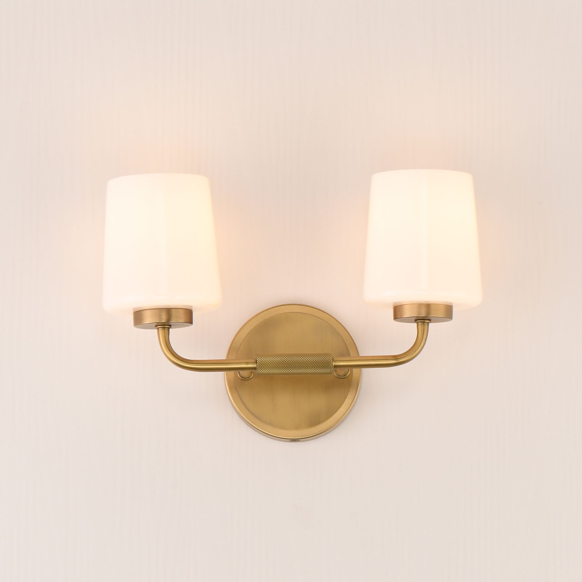 Image 3 Maxim Durham 9 1/4"H Natural Aged Brass 2-Light Wall Sconce more views