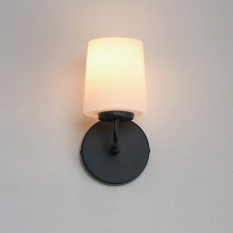 Image 3 Maxim Durham 9" High Black 1-Light Wall Sconce more views