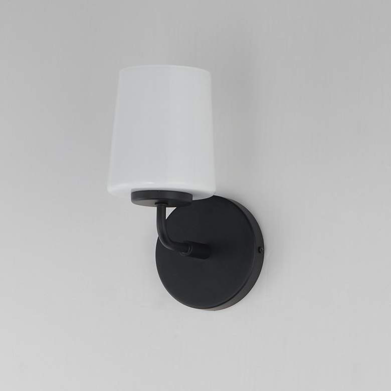 Image 4 Maxim Durham 9" High Black 1-Light Wall Sconce more views