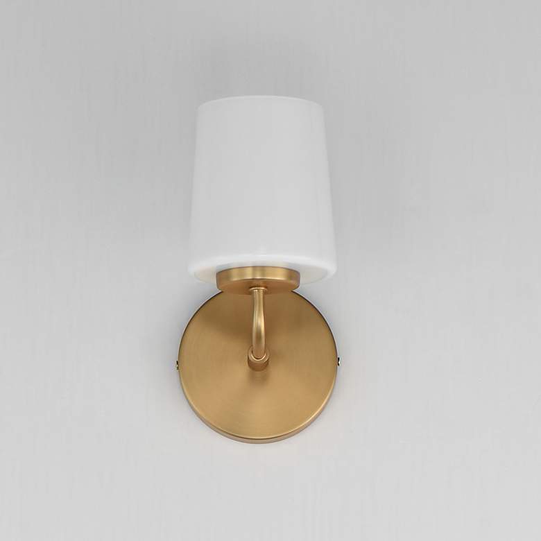 Image 2 Maxim Durham 9" High Natural Aged Brass 1-Light Wall Sconce more views