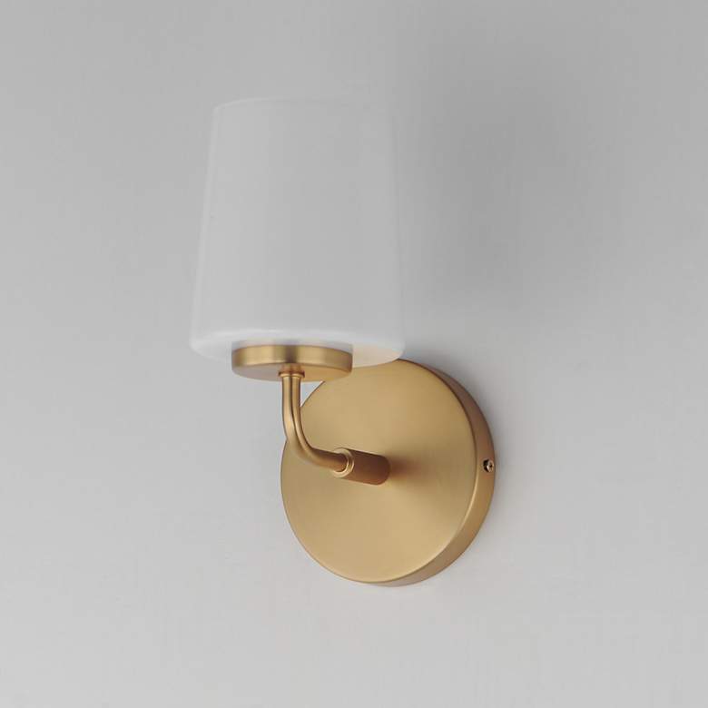 Image 4 Maxim Durham 9" High Natural Aged Brass 1-Light Wall Sconce more views