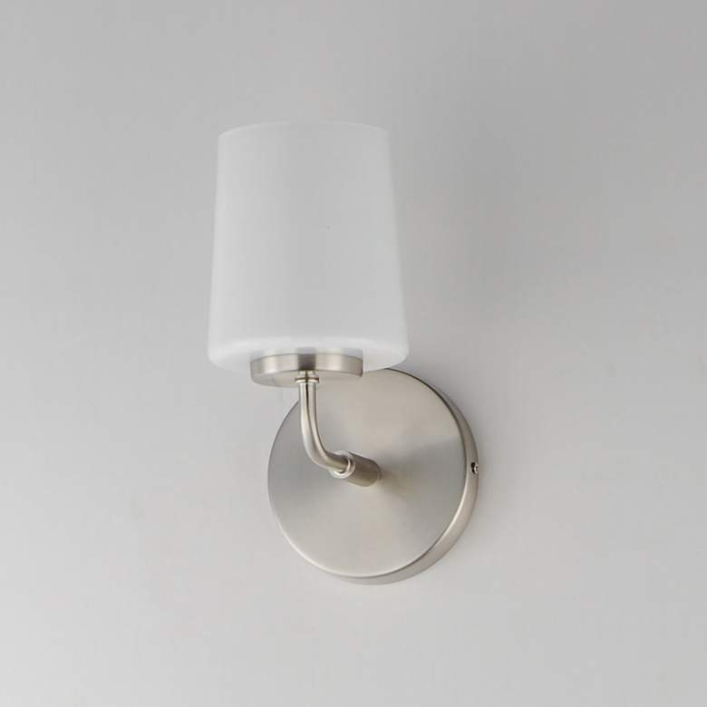 Image 4 Maxim Durham 9" High Satin Nickel 1-Light Wall Sconce more views