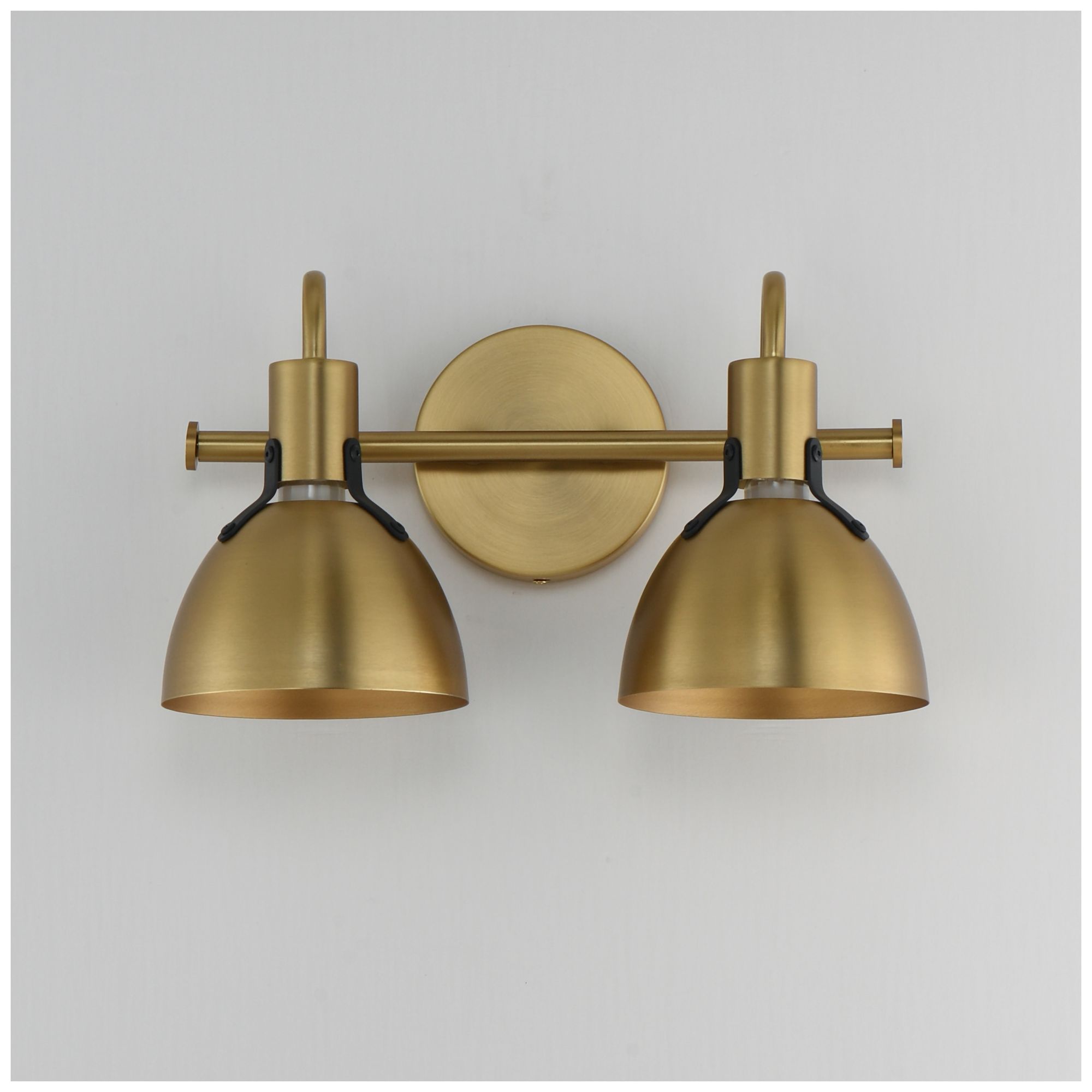 Image 3 Maxim Dusk 15" Wide Satin Brass 2-Light Wall Sconce more views