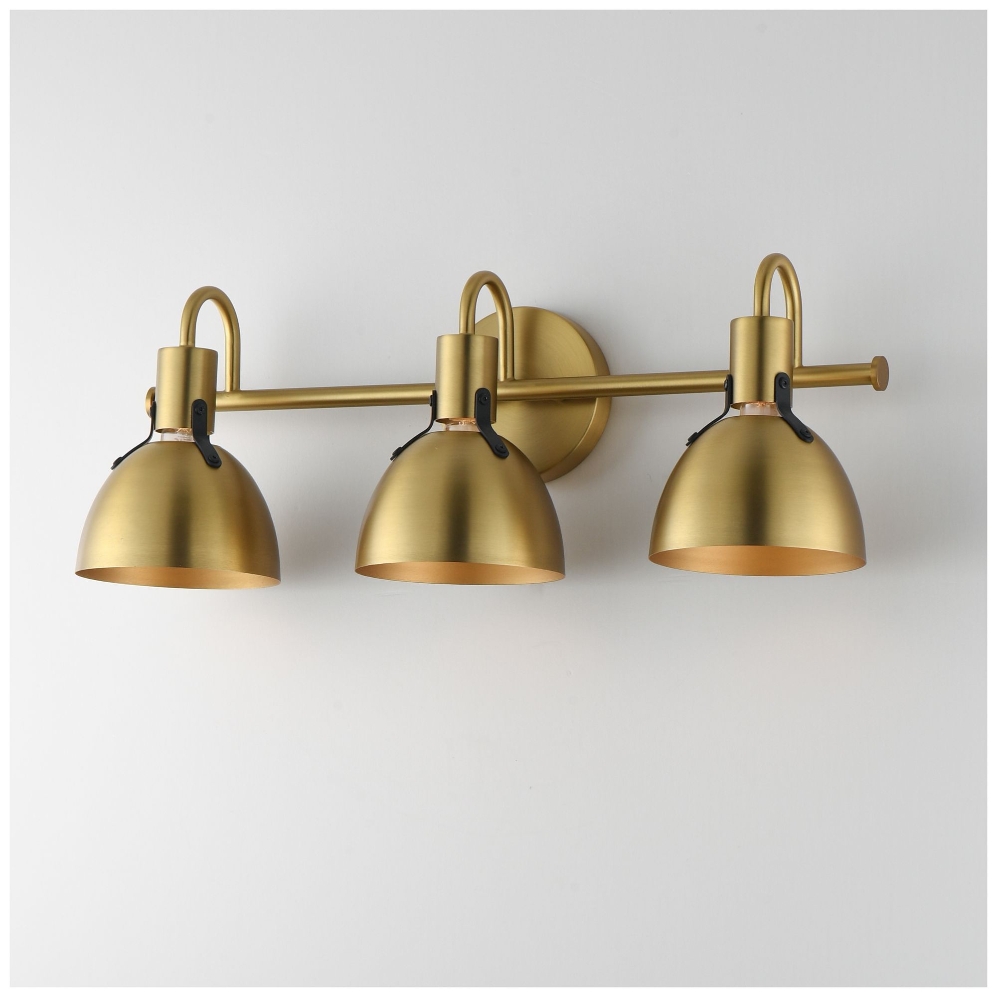 Image 3 Maxim Dusk 24" Wide Satin Brass 3-Light Wall Sconce more views
