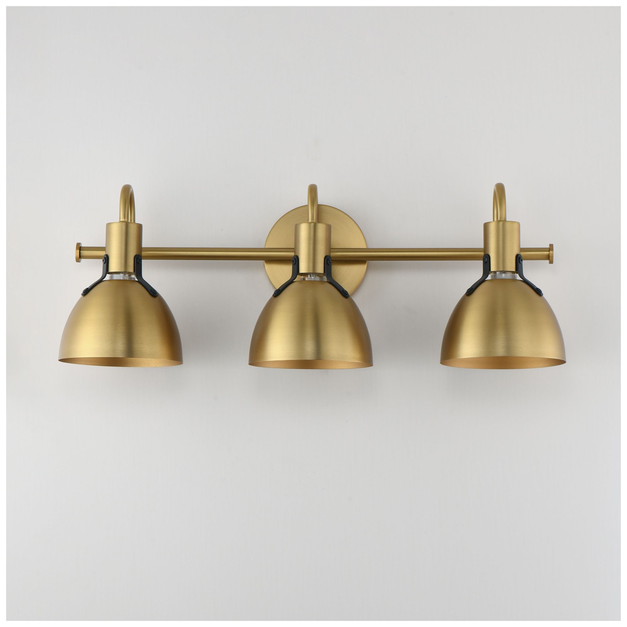 Image 5 Maxim Dusk 24" Wide Satin Brass 3-Light Wall Sconce more views