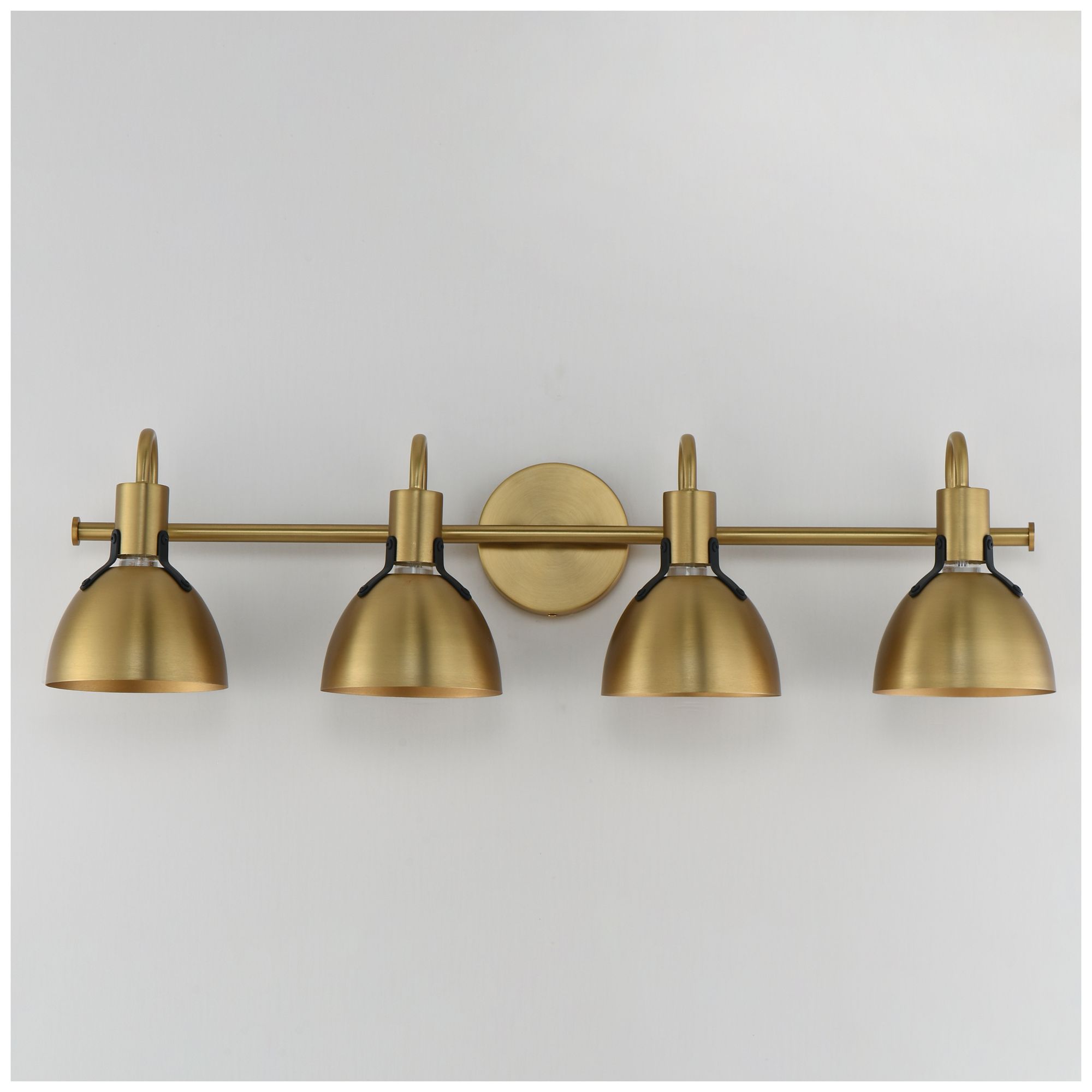 Image 3 Maxim Dusk 33 1/4" Wide Satin Brass 4-Light Wall Sconce more views