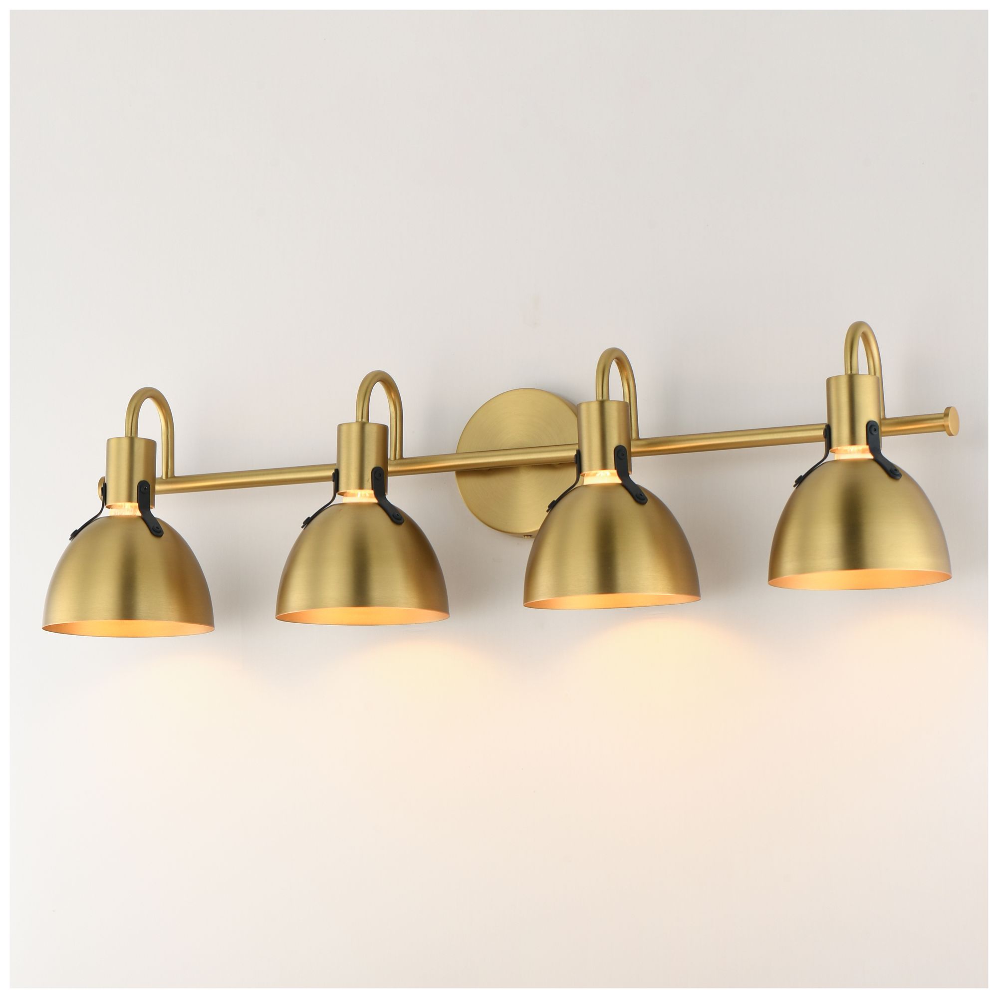 Image 5 Maxim Dusk 33 1/4" Wide Satin Brass 4-Light Wall Sconce more views