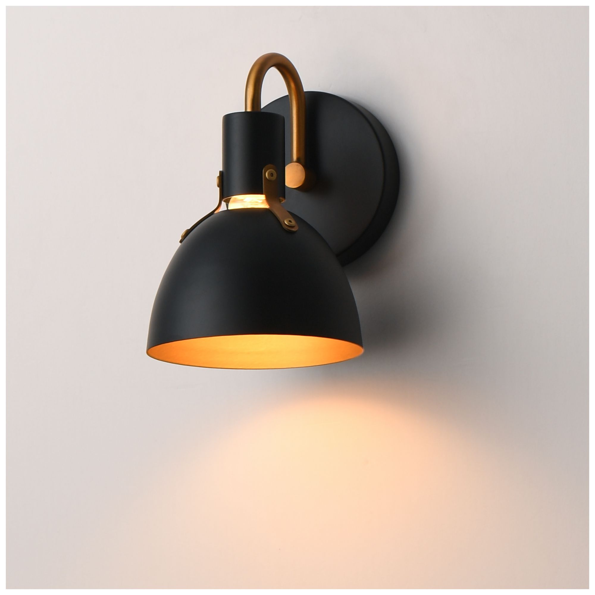 Image 5 Maxim Dusk 8 3/4" High Black/Antique Brass 1-Light Wall Sconce more views